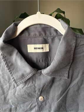 Buck Mason Slate Gray Casual Button-Up